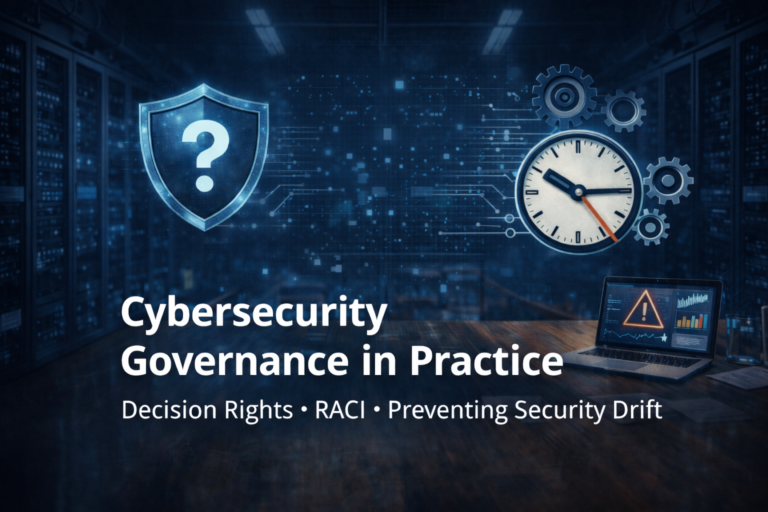 Cybersecurity Governance in Practice: Decision Rights, RACI, and the Cadence That Prevents Security Drift